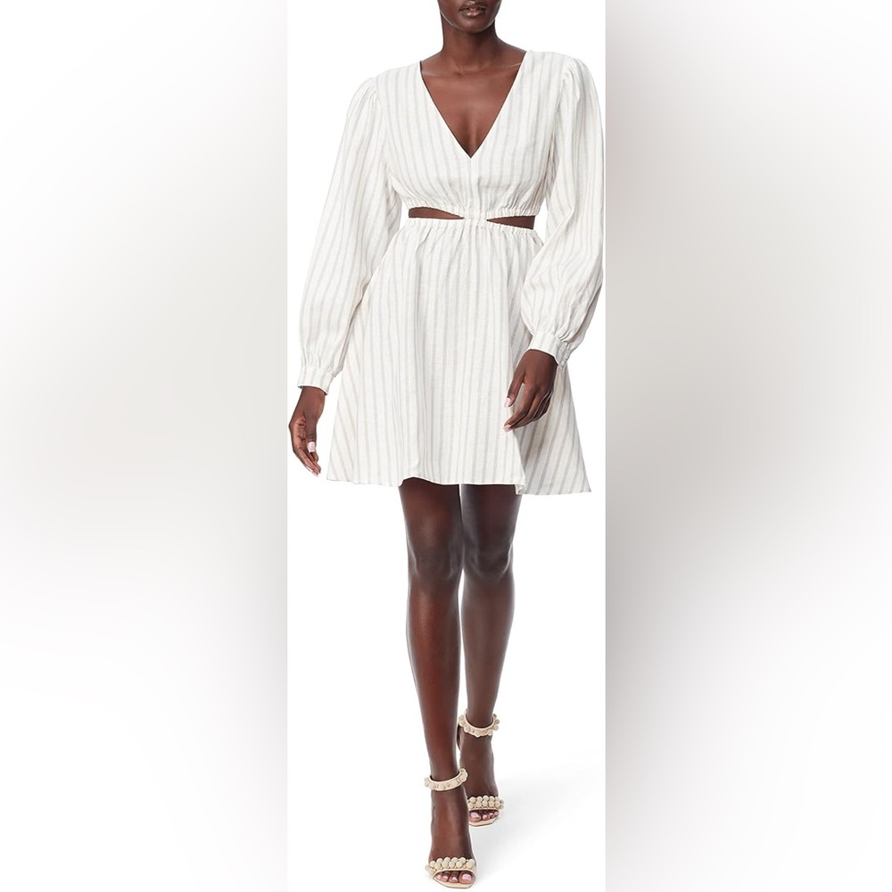 Sam Edelman Women's Emely V-Neck Cutout Waist Dress‎ Size Large NWT